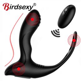 Nxy Sex Vibrators Heating Prostate Massage Vibrator Toys for Men Waterproof Stimulator Butt Plug Delayed Ejaculation Ring Toy 1201
