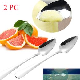 2PC Home Thick Stainless Steel Grapefruit Spoon Ice Cream Dessert Spoon Serrated Edge Fruit Coffee Stirring Spoons Tea Spoons Factory price expert design Quality