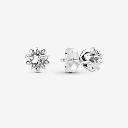 100% 925 Sterling Silver Celestial Sparkling Star Stud Earrings Pave Cubic Zirconia Fashion Women Wedding Engagement Jewellery Accessories
