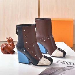 Quality fashion leather star women Designer boots martin short spring ankle Exquisite woman shoes cowboy booties bagshoe1978 08