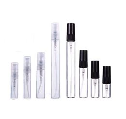 2021 3ML 5ML 10ML Spray Bottle Empty Clear Glass Refillable Portable Perfume Fine Mist Atomizer Cosmetic Container Sample Vial