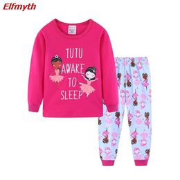 Girls Christmas Pyjamas Conjuntos De Pijama Roupa Infantil Sleepwear Menina Kids Clothes Pyjama Sets Dziewczyna Zestawy 211109