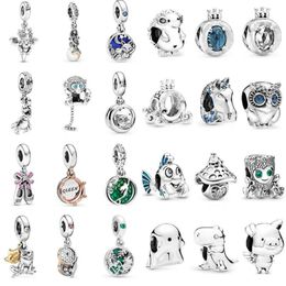 24colors Loose Bead 925 Sterling Silver crown Alloy animal fish letter O Beads Fit pandora 3mm Bracelets DIY Pendant Charm Jewelry