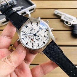 Luxury New Men Watch Automatic Mechanical Stainless Steel Sapphire Brown Leather Blue White Canvas Sport Wristwatch