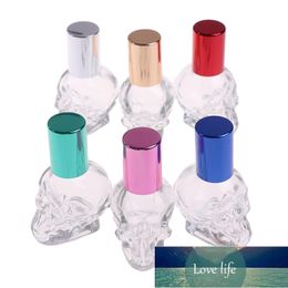 1pcs Skull Shape Mini 8 ML Small Glass Roll On Perfume Bottle