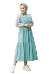 Ethnic Clothing Long Sleeve Muslim Dress Maxi For Women Turkey Jalabiya Islamic Abaya Autumn Kaftan Robe Burka