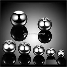 replacement piercing ball UK - Jewelry 10Pcslot Steel Piercing Nipple Nose Ring Eyebrow Piercings Screw Balls Replacement Attachments Rings Ball His8S Dux18