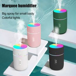 New Portable USB Air Humidifier Purifier Mini Ultrasonic Diffuser Rainbow LED Gradient and fixed Colour light for Home Office Car