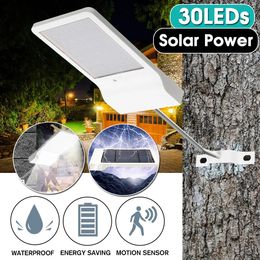 30 LED Solar Power Motion Sensor IP65 Waterproof Garden Yard Street Light Lamp