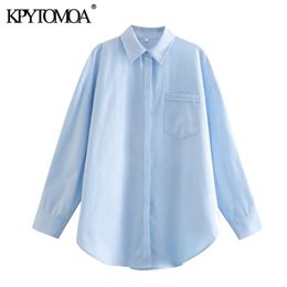 Women Fashion With Pockets Loose Asymmetric Blouses Long Sleeve Button-up Female Shirts Blusas Chic Tops 210420