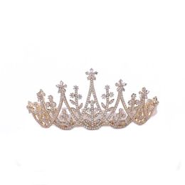 Hair Clips & Barrettes TIRIM Luxury Small Princess Crown Crystal Tiaras Party Favours For Women Girls Toddler Combs Clip Accessories Cubic Zi