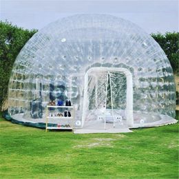 Inflatable airtight camping tent clear bubble house for rental Family Backyard Advertising Hotel With mat and sealed pvc