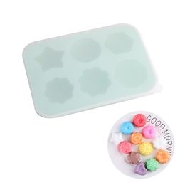 Rose Shaped lce Cube Mould 12 Grids Silicone Chocolate Pudding Molds Flower Grass Ice Cubes Tray Home Kitchen Baking Too BH5079 TYJ