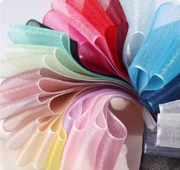 Gift Packaging Chiffon Transparent Ribbon for DIY Handmade Hair Bow Accessories 100Yard / PCS Accepet Customized