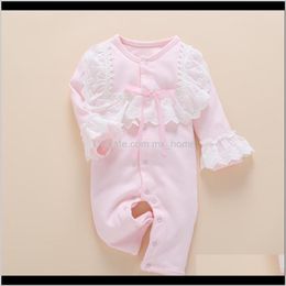 Jumpsuitsrompers Clothing Baby Maternity Drop Delivery 2021 Lace Romper Clothes Spring Summer Cotton Born Baby Girls Toddler Infant Jumpsuit