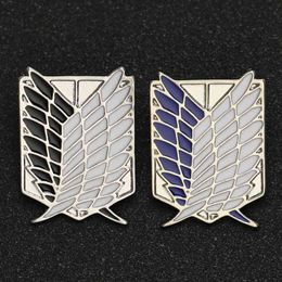Attack On Titan Brooch Pin Wings of Liberty dom Scout Regiment Legion Survey Recon Corp Eren Badge Anime Jewelry Whole