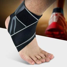 Ankle Support Compression Breathable Bandage Football Basketball Anti Sprain Sports Brace Guard Foot Gear