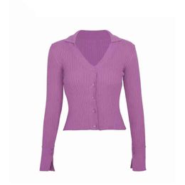 Fall Winter tops knitted sweater women vintage buttons black cardigan cropped korean streetwear 210521