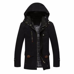 Men's Jackets Nice High Quality Brand Men Coat Fall And Winter Long Section Of Large Size Slim Casual Jacket Overcoat Fashion