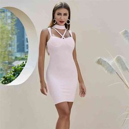 Party Dress Summer Women Clothes For Midi Sexy Bandage Elegant Vintage es Woman Night Vestidos 210515