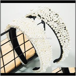 Headbands Jewellery Drop Delivery 2021 Sky Star Inlaid Pearl Band Wide Side Party Headband Hair Accessories Female Kti1A