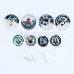 Beracky Glass Universe Smoking Terp Slurper Pearls Set With 14mm 20mm Solid Marble Quartz Pill For Slurpers Nails Water Bongs Dab Rigs