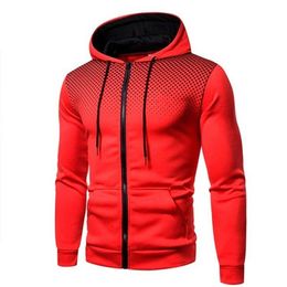 Men's Hoodies & Sweatshirts 2021 Autumn And Winter Zipper Fashion Casual Cardigan Hooded Sweater Printed Youth Jacket Hoodie Harajuku