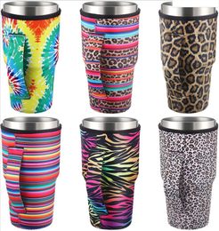 Drinkware Handle 30oz Reusable Ice Coffee Cup Sleeve Cover Neoprene Insulated Sleeves Holder Case Bags Pouch For Tumbler Mug Water Bottle