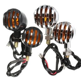 2pcs 12V Amber Motorcycle Turn Signal Indicator Lights Lamp For Harley