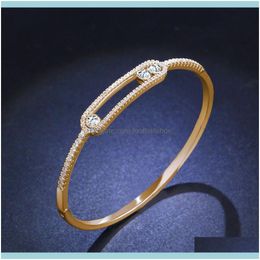 Bangle Bracelets Jewelrydesigners Open Copper Simple Fashion Womens Bracelet Japanese And Korean Style Hand Jewellery Brk63 Drop Delivery 2021