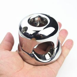 10 Sizes Stainless Steel Cockrings Scrotum Weight Pendant Penis Restraint Locking Ring Cock Cage Chastity Devices Sex Toy,BB66