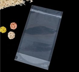 2021 12*20+4cm Clear Plastic zip zipper packing Transparent PE packaging Dried fruits tea Grain bags stand up Snacks food Beverage pouch