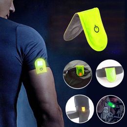 Elbow & Knee Pads AD-Outdoor Sports LED Safety Light Reflective Magnetic Clip On Strobe Running Walking Bike Cycling