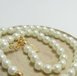 Collana da donna Collana con ciondolo a forma di orbita con catena di perle per accessori per gioielli di moda per feste regalo Alta qualità
