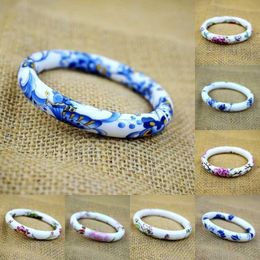 Ceramic Pastel Handmade Wristlet Fashion Bracelets Ethnic Style Gift Crafts Jewellery Accessories for Women Charms for Bangles Q0719