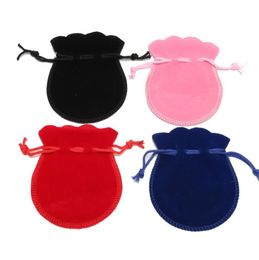 Pouches Bags Display Jewelry Gourd Soft Veet 7X9Cm Flannel Rings Necklace Earrings Stud Bracelets Jewelry Packaging Pouch Gift Dstring Ba