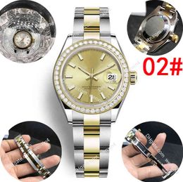 Luxury 26mm Women's Diamond Watch Women's Watch White rectangular Wide Band Luxury 2813 Automatic Steel Swim Waterproof watch