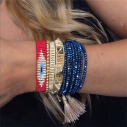 ZHONGVI Miyuki Bead Bracelets 2021 Evil Eye Bracelet For Women Lucky Jewellery Mexican Fashion Pulsera Adjustable Jewellery