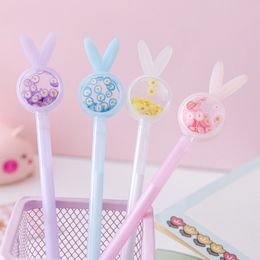 1 Pcs Stationery Kawaii Gel Pen School Office Supply Novel Creative Sequins Rabbit ears Glitter Recreation Cute GelPen gifts