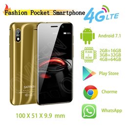 Pocket Mini Android Smartphone Satrend S11 Quad Core Celular GPS WIFI 4G LTE 2GB+16GB Rom Support Google play Super Small Mobile Phones PK XS 7S