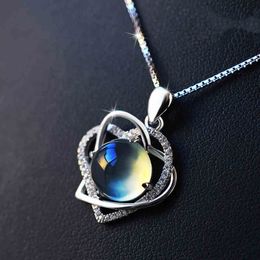 african chain pendant Canada - Top Quality Cat Eye Stone Heart Necklace Silver 925 Sterling Jewelry Women Cubic Zirconia Pendants Necklaces Accessory