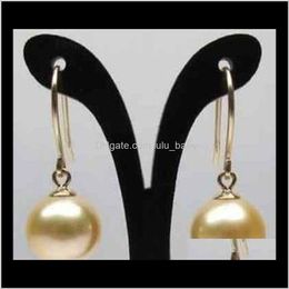 Stud Jewellery Drop Delivery 2021 9-10Mm Natural South Sea Pearl Earrings 14K Gold Accessories Hqs2I