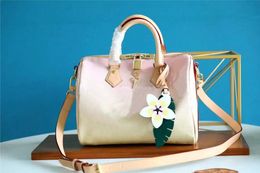 10A L Bag M45722 speedy bandouliere 25 handbag shoulder bags a leather flower charm elegant lady Nano Crossbody Cardholder Women Key Pouch Chain Wallet Coin Purse