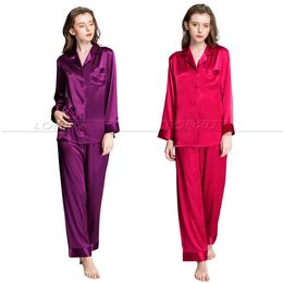 Womens Silk Satin Pajamas Set Pajama Pyjamas Set PJS Sleepwear Loungewear S,M,L,XL,2XL,3XL Plus Size 210330