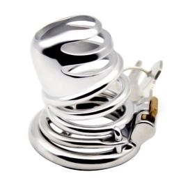 Stainless Steel Male Chastity device Belt Adult Cock Cage with Anti-off Ring BDSM Bondage Sex Toys
