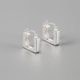 Stud Korea 925 Sterling Silver Thick Square Prismatic Earrings Ins Cold Wind Light Luxury Simple European And American