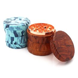 60mm Wooden Herb Tobacco Spice 4 Layers Grinder Resin Smoke Crusher Hand Tool For Cigarette Accessories