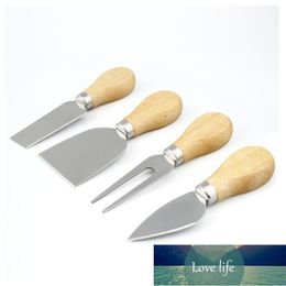 4pcs/set Wood Handle Cheese Cutter Sets Butter Knife Slicer Kit Kitchen Cheese Cutter Useful Cooking Tools Gift Set Factory price expert design Quality Latest Style