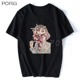 girls graphic shirts Canada - Man Manga Junji Ito T Shirts Shintaro Kago Girl Tees Top Design Short-sleeved Aesthetic Japanese Anime Graphic 210629