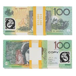 Prop Dólar Australiano 100 AUD Notas em Papel Cópia em Papel Dinheiro Falso Adereços de Jogos de Filmes